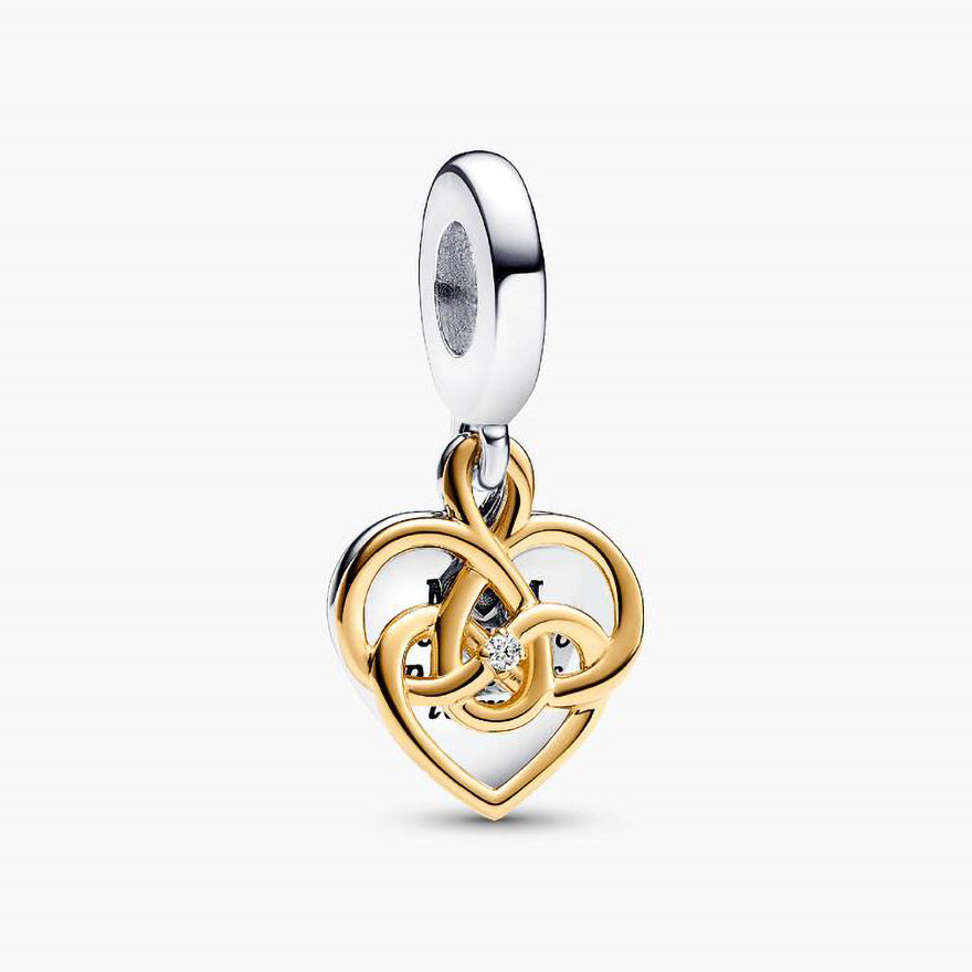 Pandora Lab-grown Diamond Engravable Mom Double Dangle Charm | 763237C