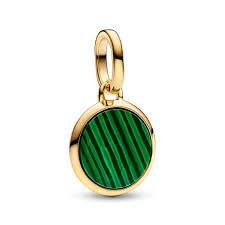 Pandora Green Engravable Mini Medallion Charm | 763389C01