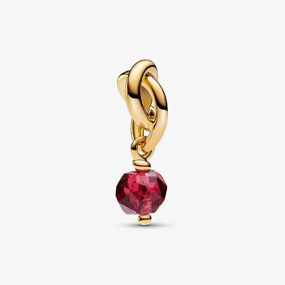 Pandora July True Red Eternity Circle Dangle Charm | 763462C07