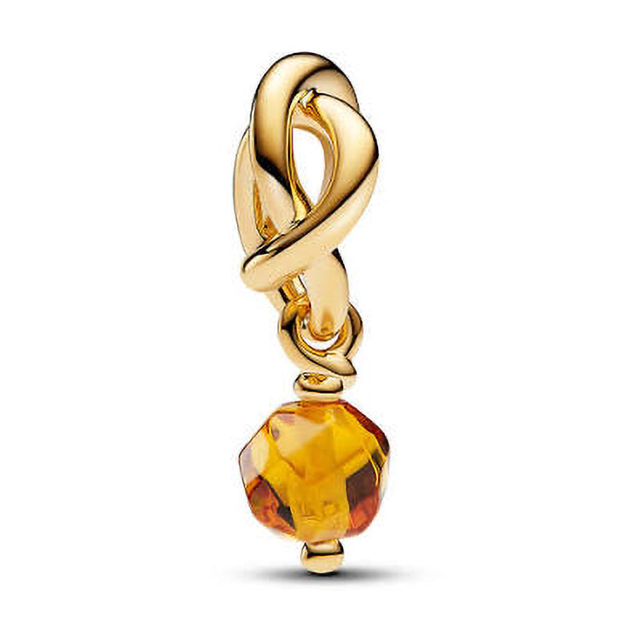 Pandora November Honey Eternity Circle Dangle Charm | 763462C11