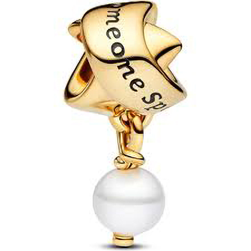 Pandora Treated Freshwater Cultured Pearl Ribbon Charm | 763784C01