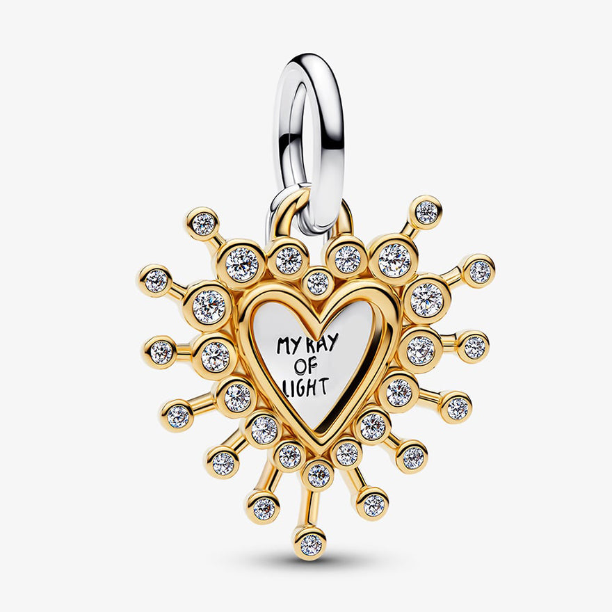 Pandora Radiant Heart Double Dangle Charm | 764141C01
