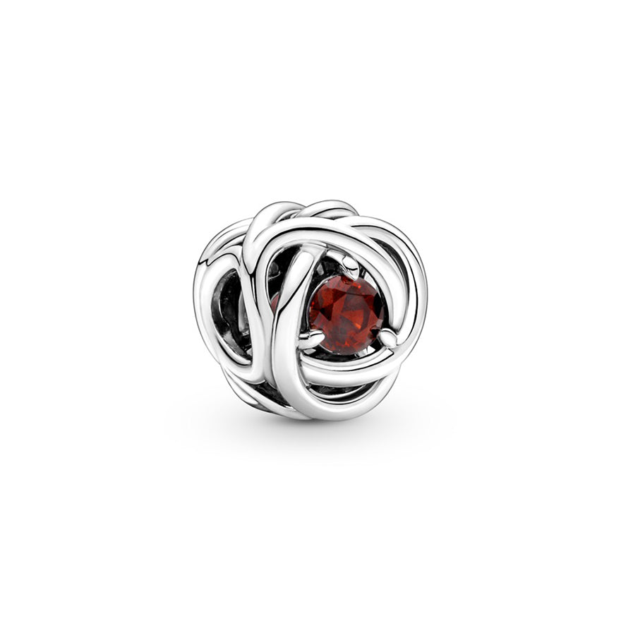 Pandora January Red Eternity Circle Charm | 790065C06