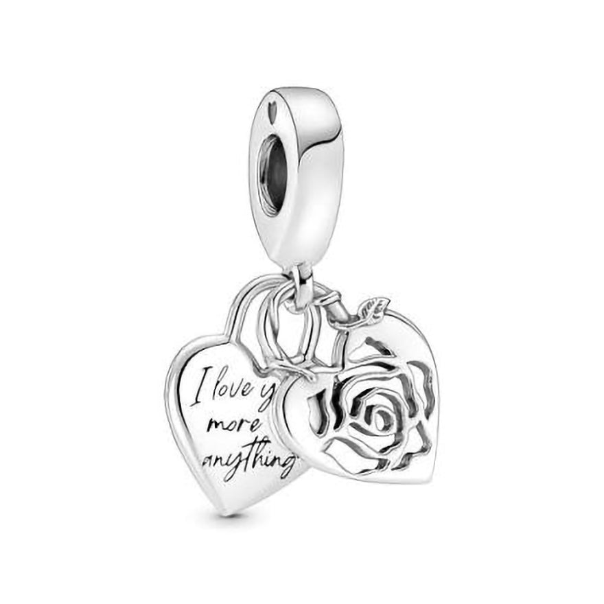 Pandora Rose Heart Padlock Dangle Charm | 790086C00