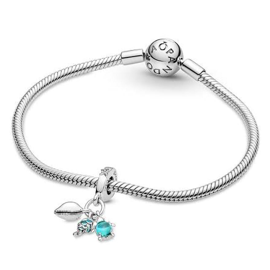 Pandora Fish, Sea Turtle & Conch Triple Dangle Charm | 791697C01
