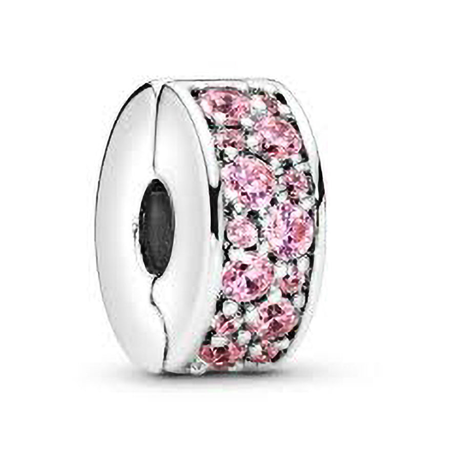 Pandora Pink Pavé Clip Charm | 791817PCZ