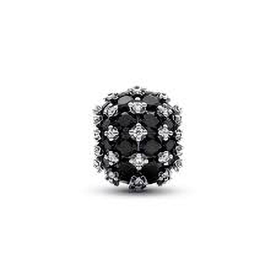 Pandora Sparkling Pave Round Black Charm | 792630C04