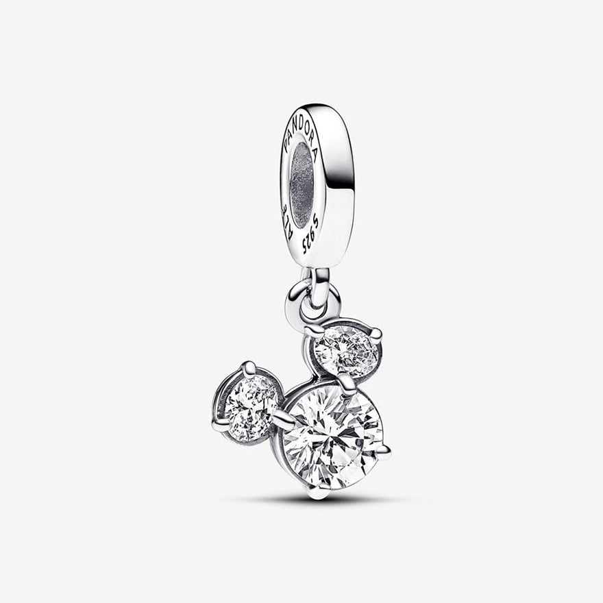 Pandora Disney Mickey Mouse Sparkling Head Silhouette Dangle Charm | 793031C01