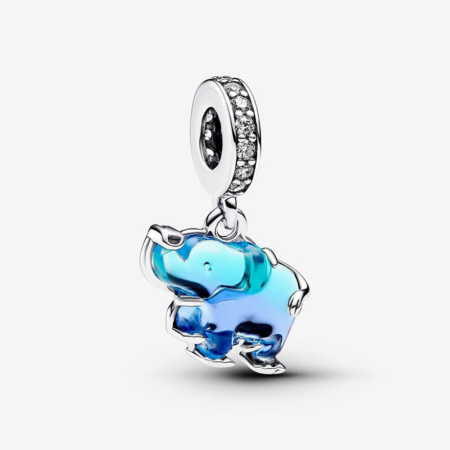Pandora Blue Murano Glass Elephant Dangle Charm | 793339C01