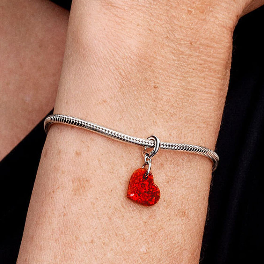 Pandora Opalescent Red Heart Dangle Charm | 793348C01