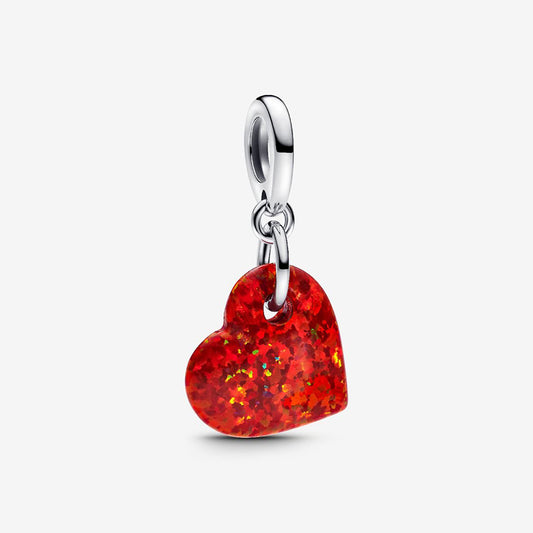Pandora Opalescent Red Heart Dangle Charm | 793348C01