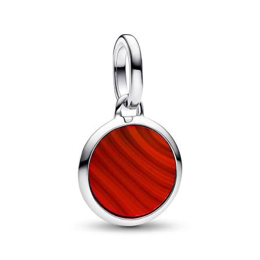 Pandora Red Murano Glass Engravable Mini Medallion Charm | 793389C01