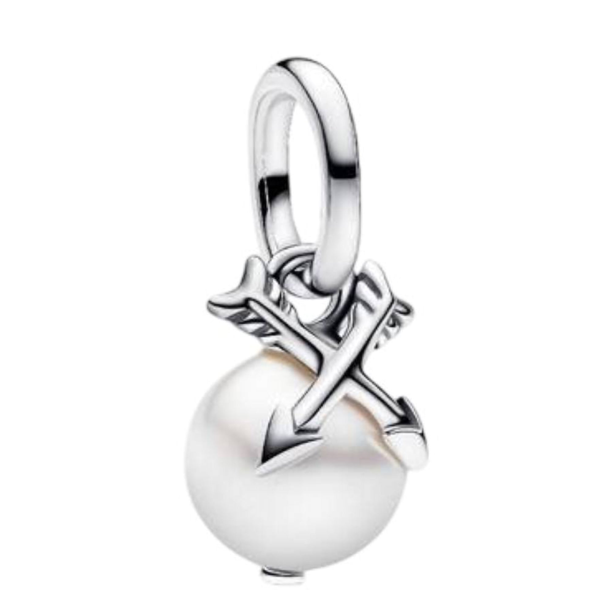 Pandora Pearl & Arrows Mini Dangle Charm | 793687C01