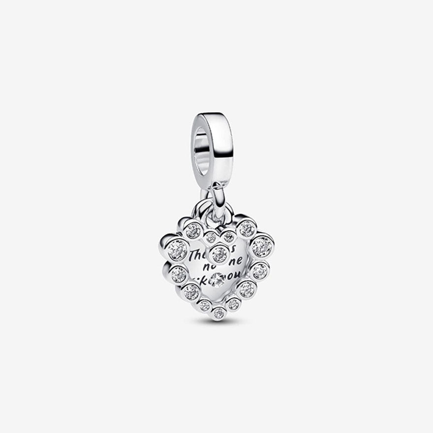 Pandora Sparkling Heart Double Dangle Charm | 793765C01