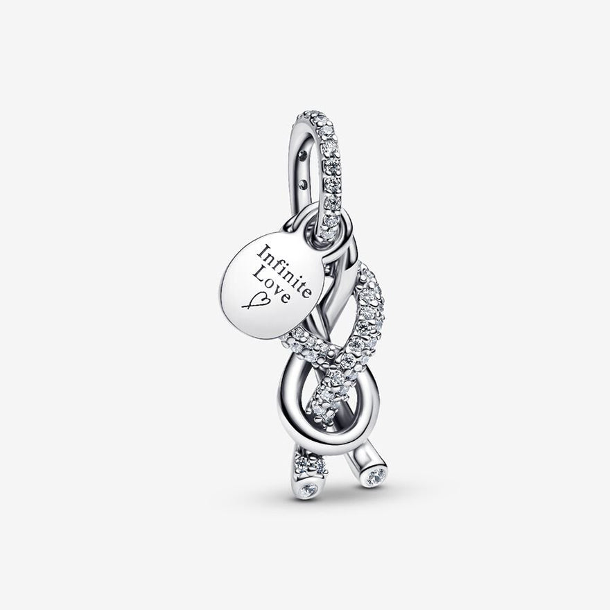 Pandora Pavé Infinity Knot Dangle Charm | 793780C01