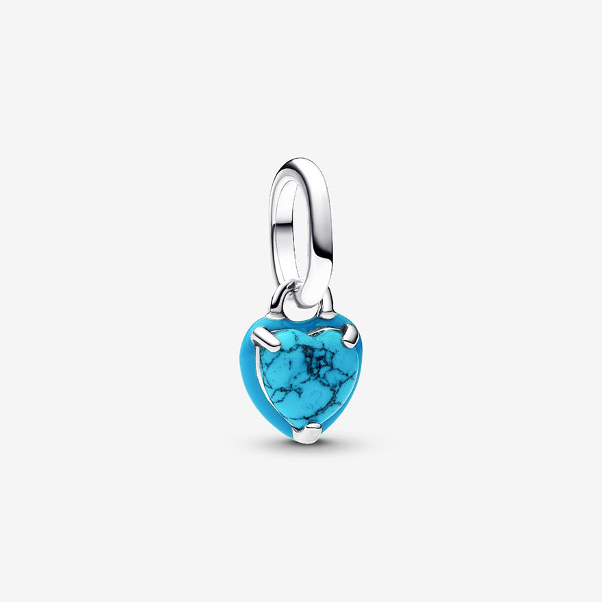 Pandora Turquoise Heart Mini Dangle Charm | 793827C01