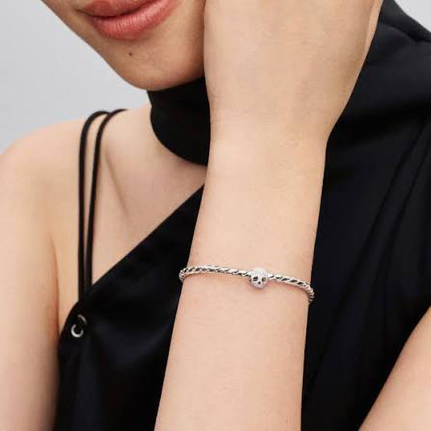 Pandora Textured Skull Mini Charm | 794040C00