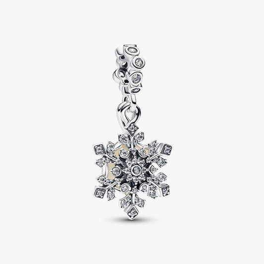 Pandora Opalescent Snowflake Double Dangle Charm | 794142C01