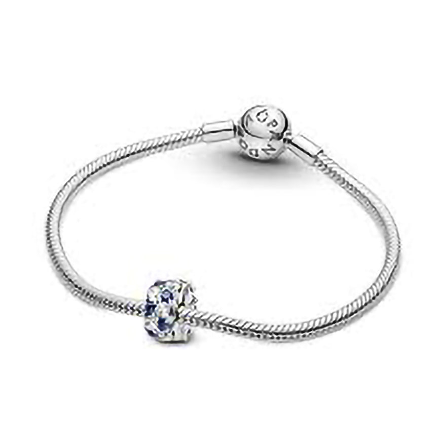 Pandora Clear & Blue Sparkling Clip Charm | 799171C01
