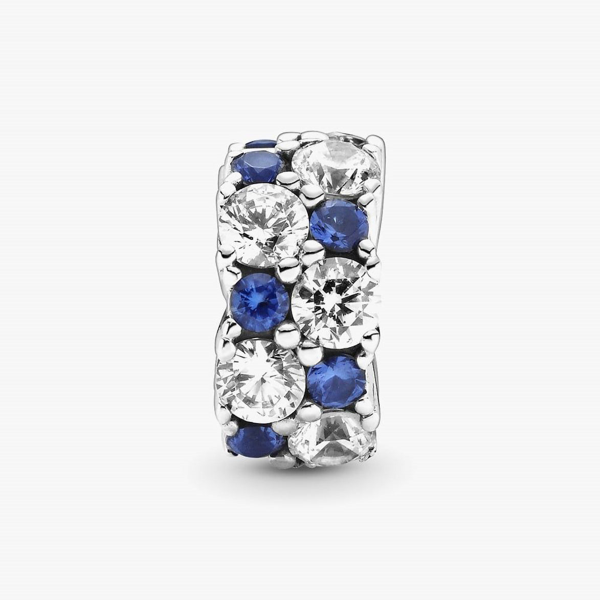 Pandora Clear & Blue Sparkling Clip Charm | 799171C01