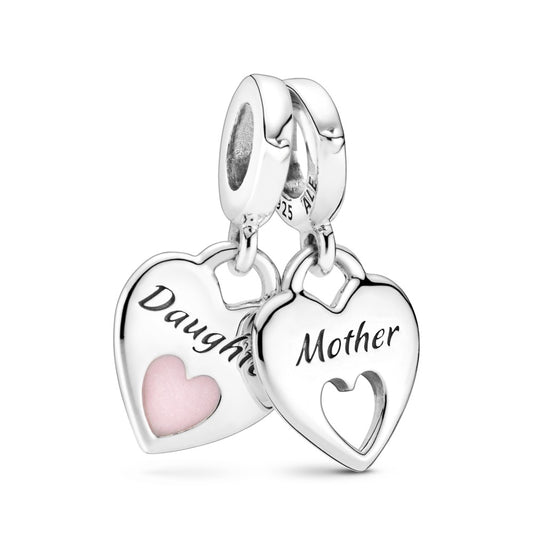 Pandora Double Heart Split Dangle Charm | 799187C01