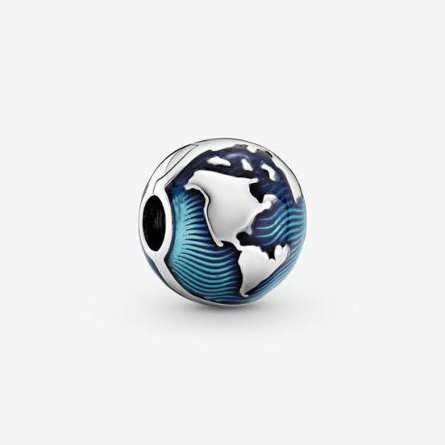 Pandora Blue Globe Clip Charm | 799429C01