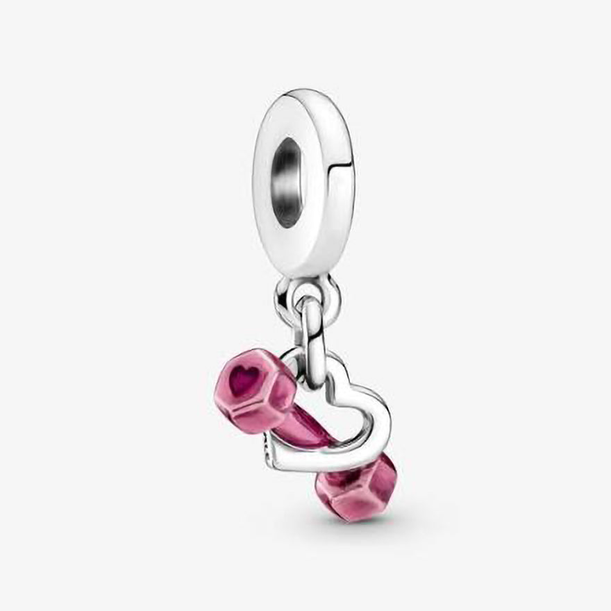 Pandora Dumbbell & Heart Dangle Charm | 799545C01