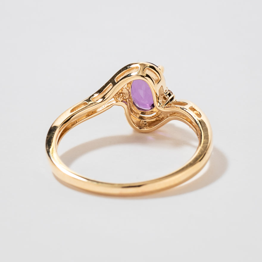 Amethyst Ring 10K Yellow Gold