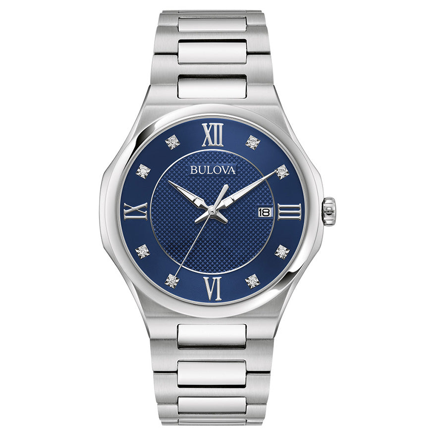 Bulova Classic Men's Blue Diamond Dial Watch | 96D155 – Ann-Louise