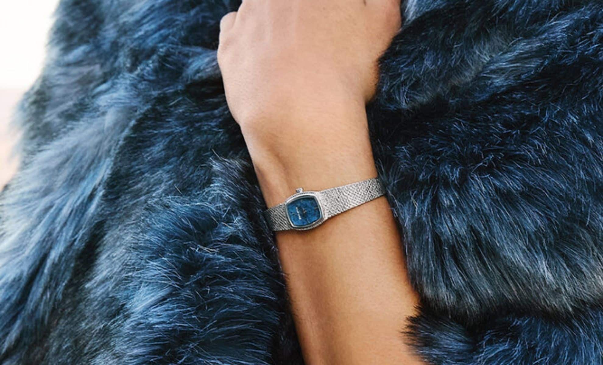 Bulova Goddess Of Time Blue Dial Watch | 96L343 – Ann-Louise Jewellers