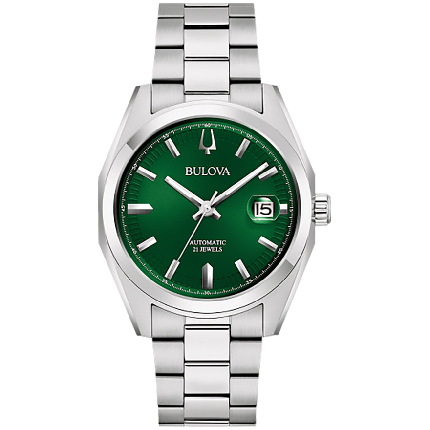 Bulova Surveyor Green Dial Automatic Watch | 96B429