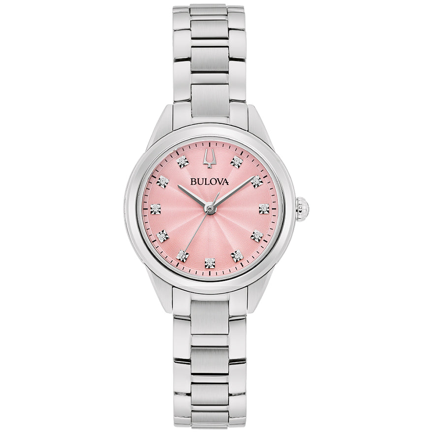 Bulova Sutton Pink Dial Watch | 96P249
