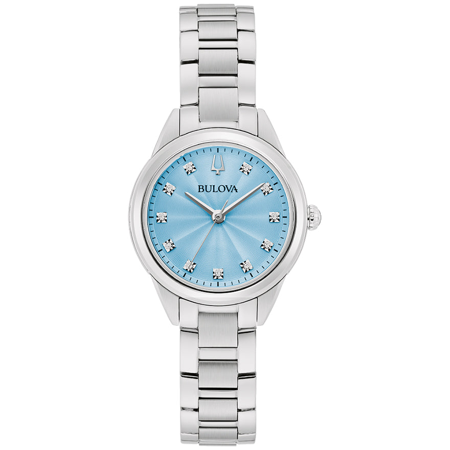 Bulova Sutton Light Blue Dial Watch | 96P250