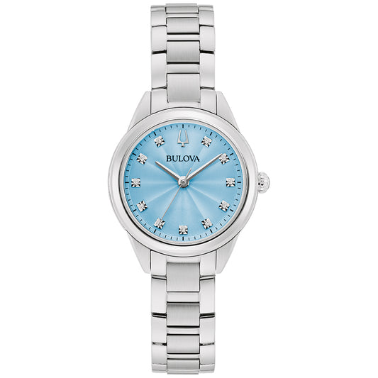 Bulova Sutton Light Blue Dial Watch | 96P250