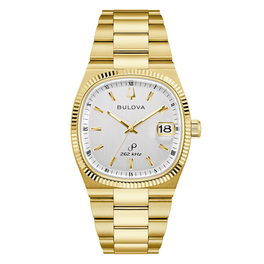 BULOVA ワイヤレススピーカー #TUNEofTIME ゴールド Bulova Super Seville Silver Dial Watch | 97B223 – Ann-Louise Jewellers