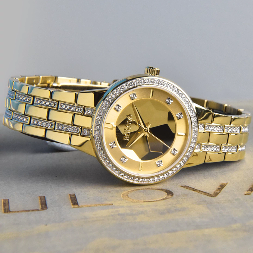 Bulova Phantom Gold Tone Ladies Watch | 97L176