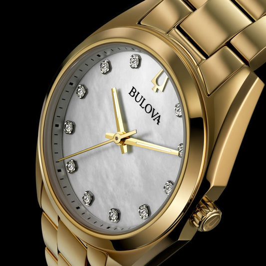 Bulova Surveyor Ladies Gold Tone Watch | 97P172