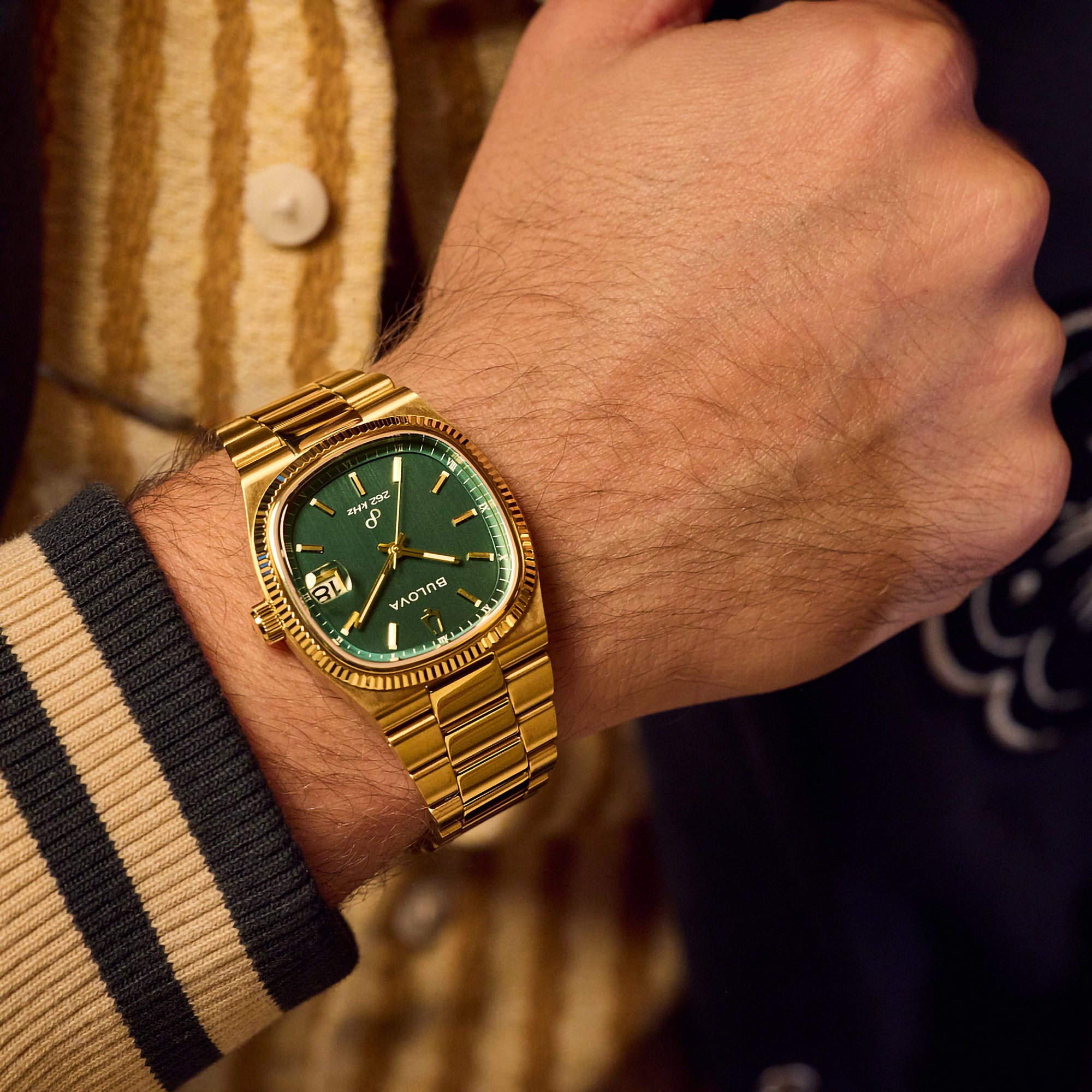 Bulova Super Seville Green Dial Watch | 97B237 – Ann-Louise Jewellers