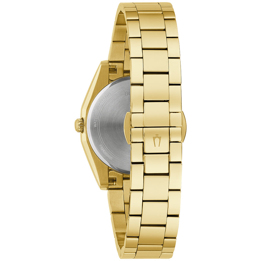 Bulova Surveyor Ladies Gold Tone Watch | 97P172