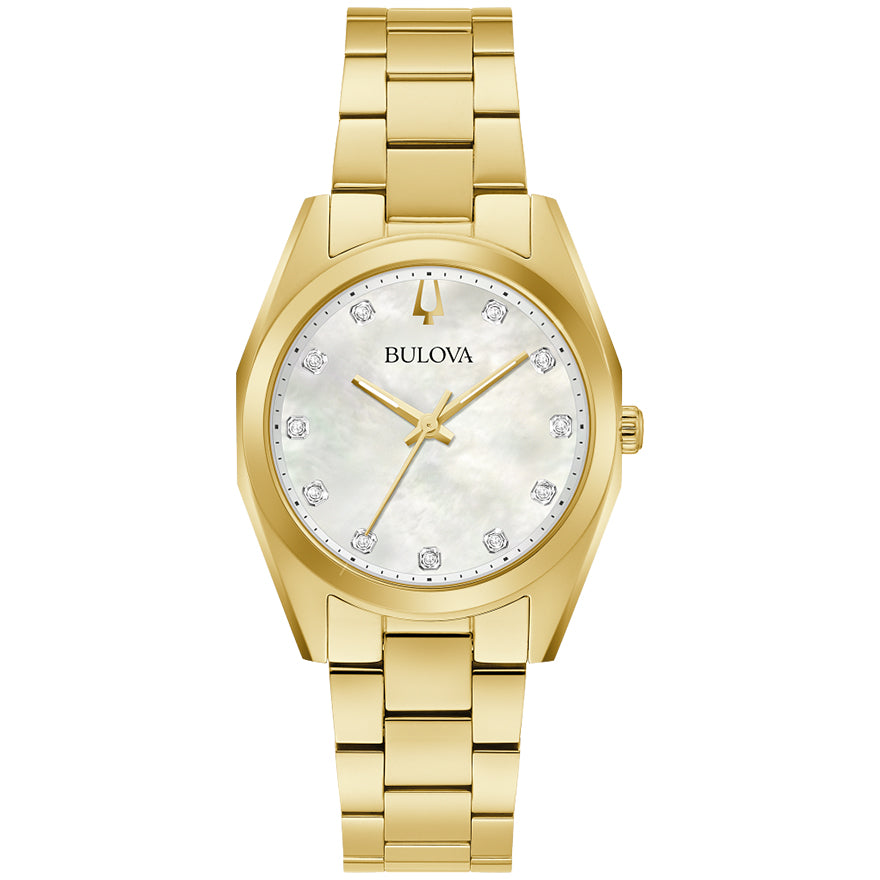 Bulova Surveyor Ladies Gold Tone Watch | 97P172