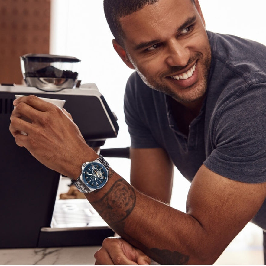 Men's blue on sale dial watches