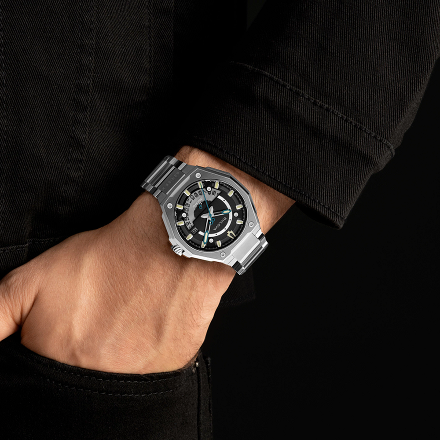 Bulova Series X Black Dial Stainless Steel Bracelet Watch | 98B456