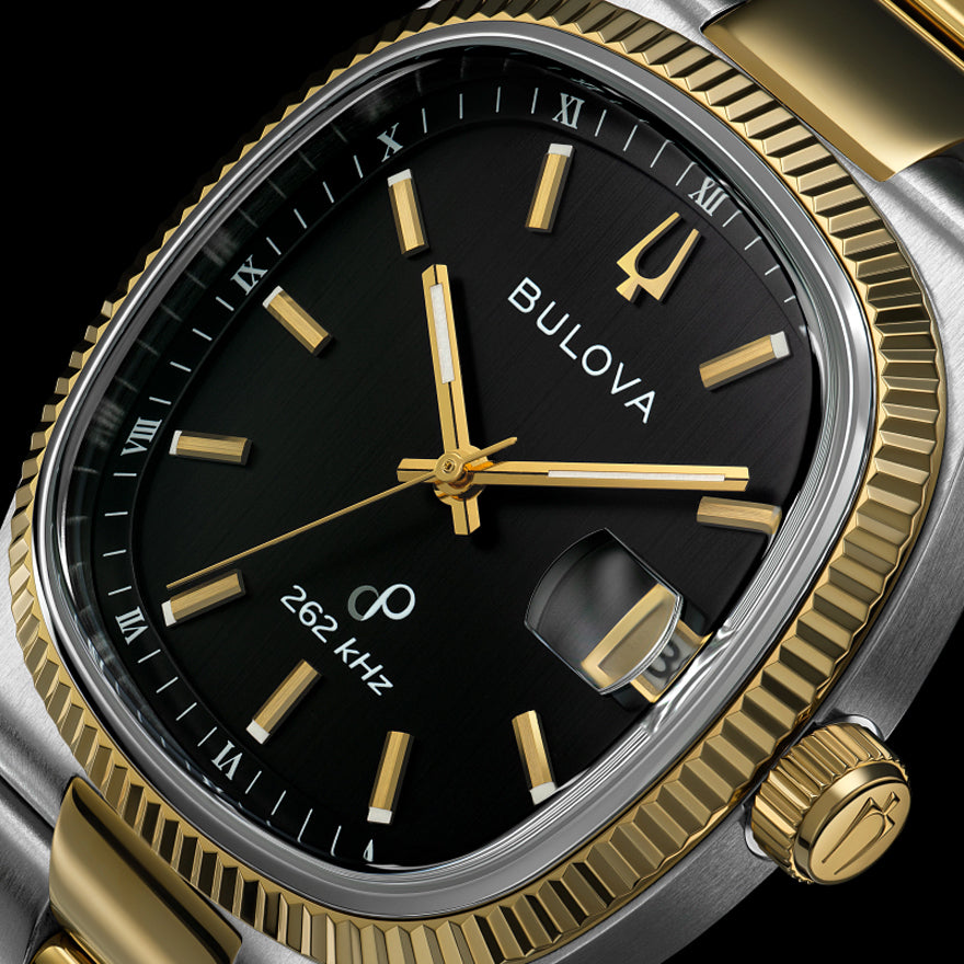 Bulova Super Seville Black Dial Watch | 98B458 – Ann-Louise Jewellers