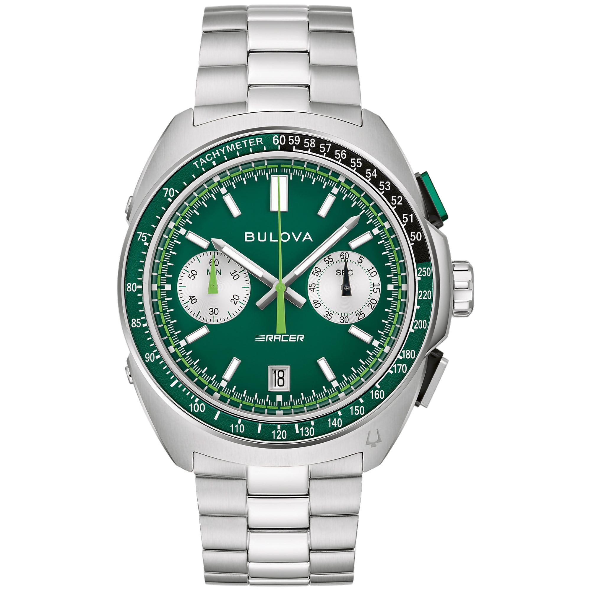 Bulova Racer Green Dial Watch | 98B468