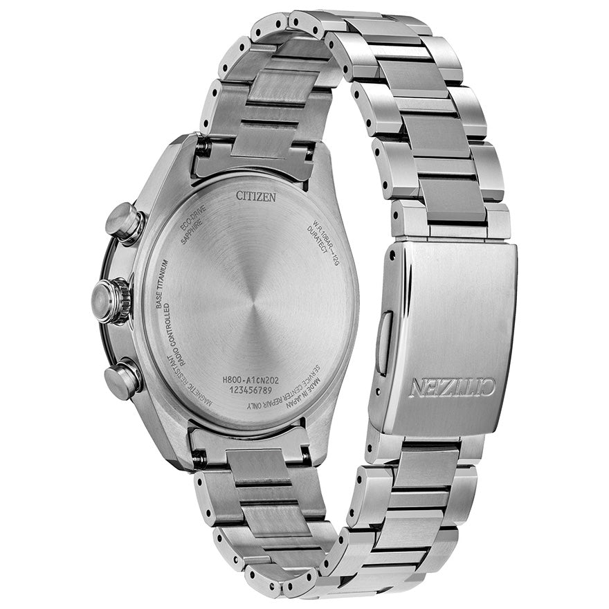 Citizen Eco-Drive Attesa Blue Dial Super Titanium Bracelet Watch