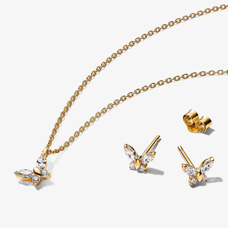 Pandora Golden Butterfly Jewelry Gift Set | B802651