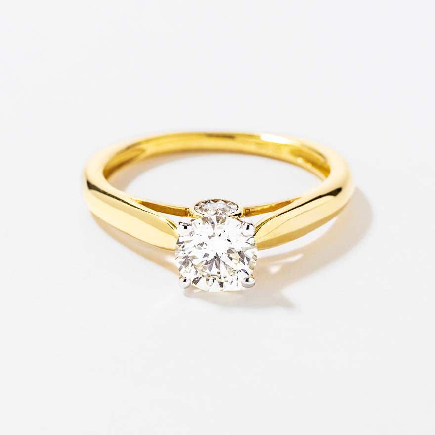 Diamond Engagement Ring 14K Yellow and White Gold (0.80 ct tw)