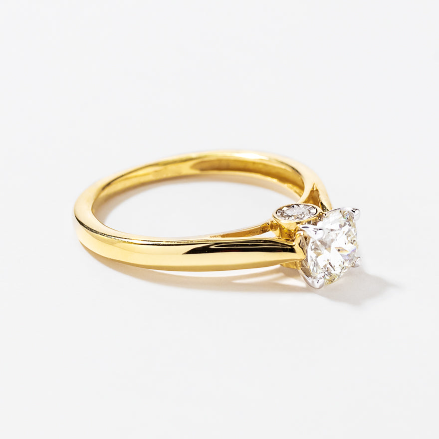 Diamond Engagement Ring in 14K Yellow and White Gold (0.80 ct tw)