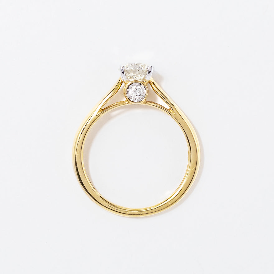Diamond Engagement Ring in 14K Yellow and White Gold (0.80 ct tw)
