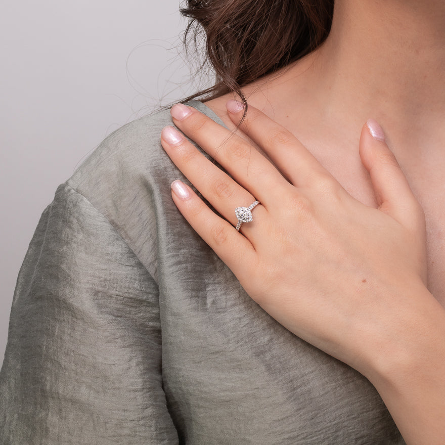 Marquise Diamond Ring 10K White Gold (0.50 ct tw)